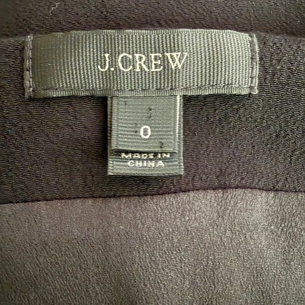 J. Crew Black Sleeveless Asymmetrical Zipp‎ Cap Sleeve Jumpsuit Pantsuit Size 0